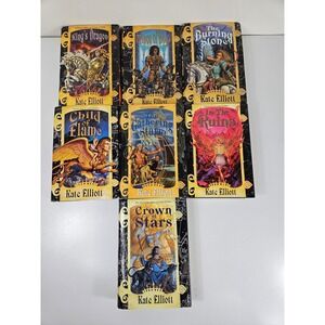 Kate Elliott Crown of Stars Complete Series 1-7 Hardcover DAW Books Set Vintage